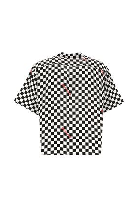 checkerboard-print bowling shirt PALM ANGELS | PMGA110F22FAB0101025